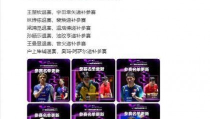 王楚钦、林诗栋、梁靖崑、孙颖莎、王曼昱退出蒙彼利埃冠军赛