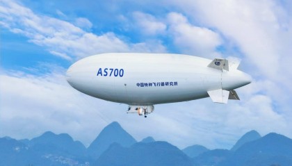 我国自主研制载人飞艇“祥云”完成首次高原地区低空飞行